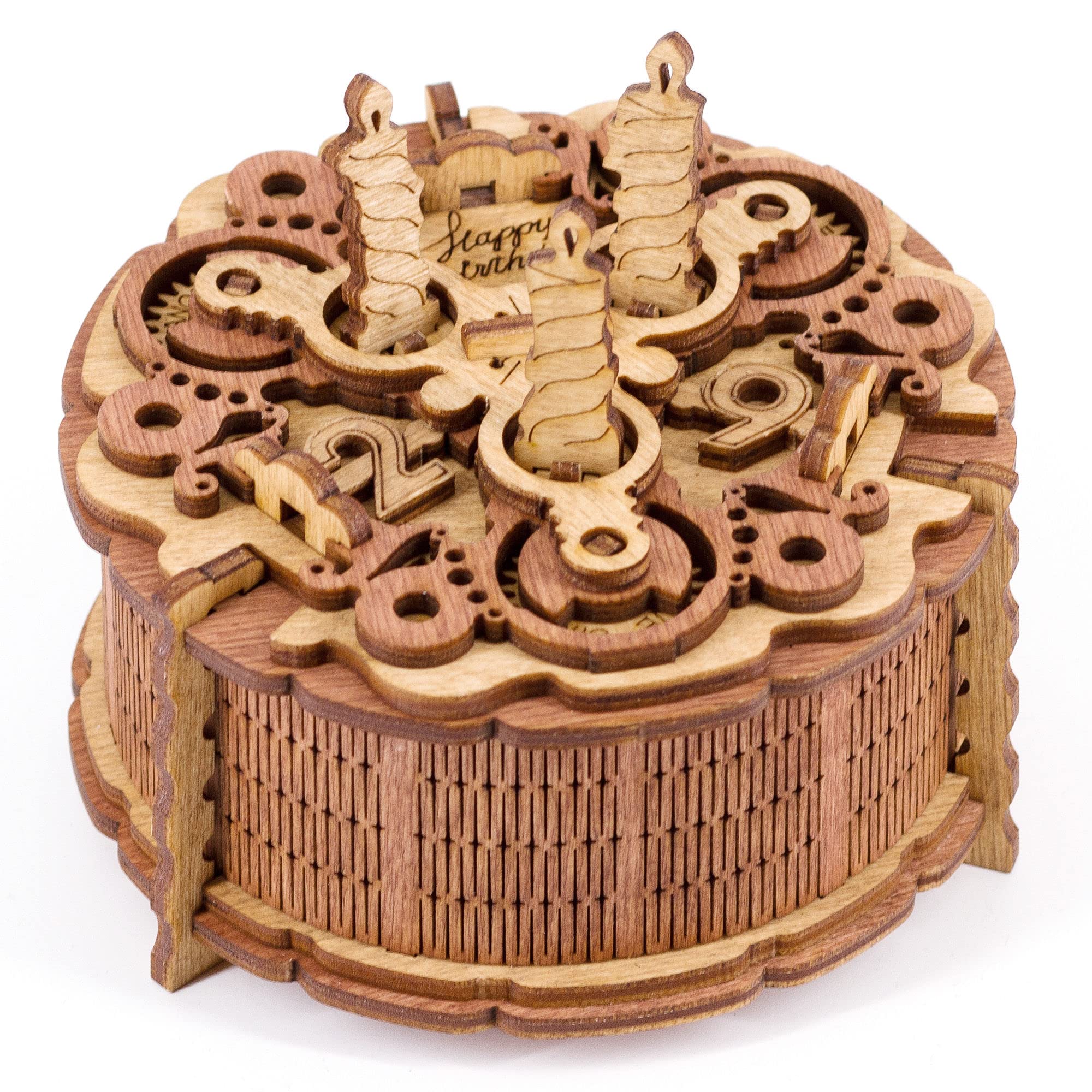 iDventure Birthday Cake Puzzle Gift Box - 3D Brain Teaser Puzzle for Adults - Tricky Money Treasure Box for Cash Gifts - Escape Room Game & Unique Birthday Gift for Men and Women - Perfect for Parties, Team Building, and Brain Training Activities
