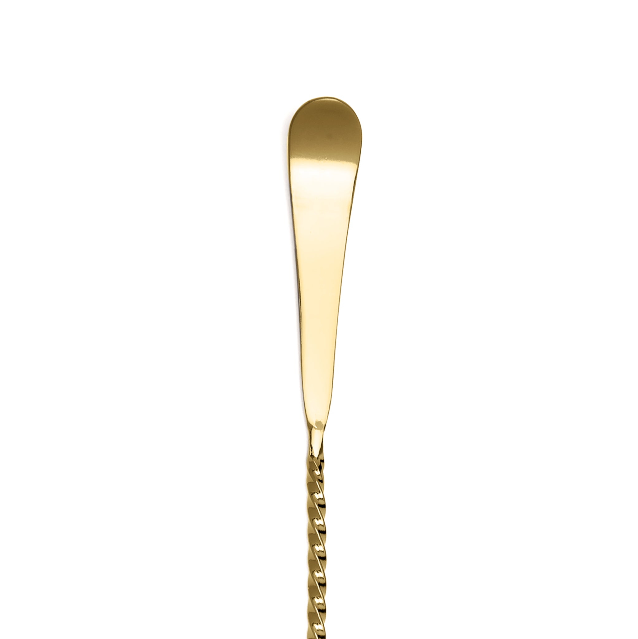 HOFFMAN® Gold Plated Bar Spoon 33.5cm (13.2 Inch) - Premium Cocktail Mixing Tool for Bartenders, Home Bars & Professional Use