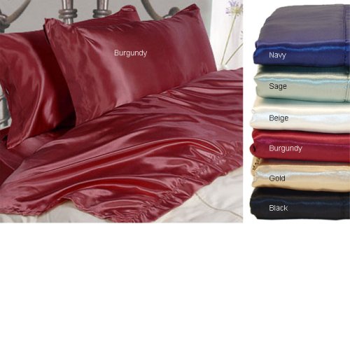 Luxury 4-Piece Queen Size Satin Sheet Set - Soft & Shiny Gold Bedding for Comfortable Sleep - Perfect for Master Bedrooms, Guest Rooms & Hotel Stays