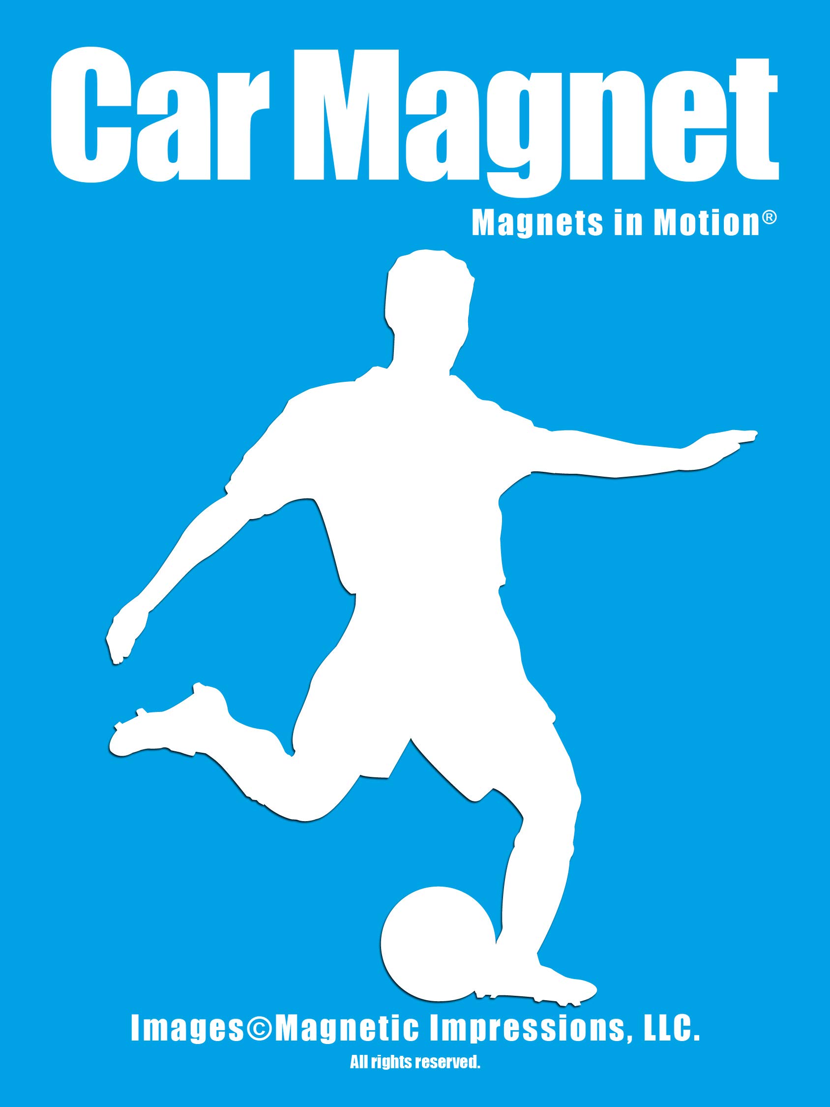 Premium White Soccer Player Car Magnet - Strong Adhesive Decal for Cars, Trucks & SUVs - Perfect for Sports Fans, Team Pride & Game Day Decor