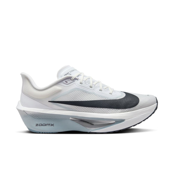 Nike Zoom Fly 6 Men's Running Shoes (D Width) - White/Gridiron/Pure Platinum | Lightweight Cushioned Road Racing Sneakers for Marathon Training & Long Distance Running