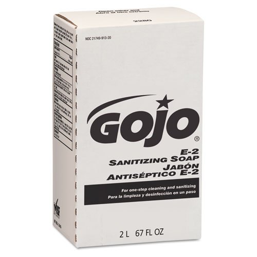 GOJO E2 Sanitizing Lotion Soap | Antibacterial Hand Wash | 1 Gallon Refill (GOJ 2280-04) - Ideal for Hospitals, Restaurants & Commercial Kitchens
