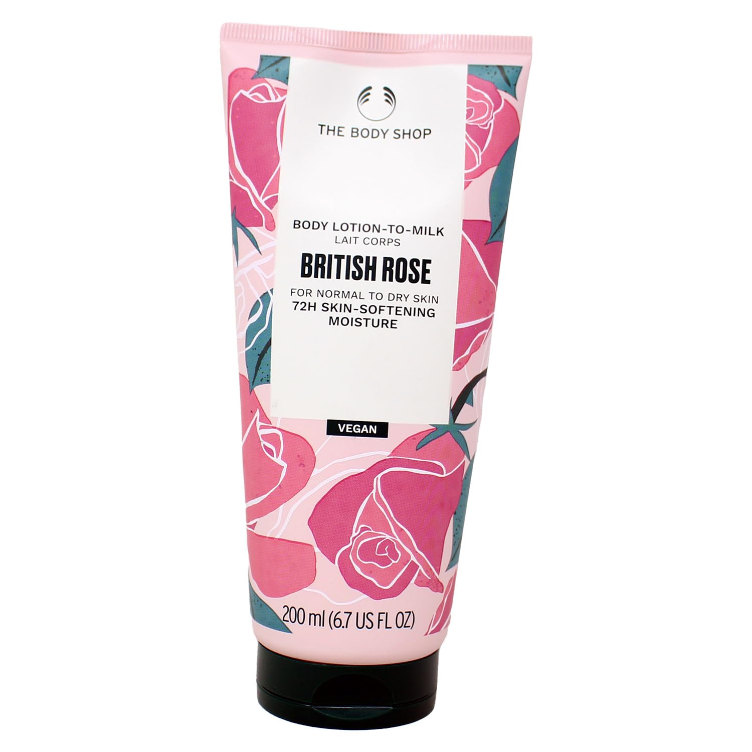 The Body Shop British Rose Body Lotion 6.7 oz | Hydrating & Nourishing Rose-Scented Moisturizer for Dry Skin | Perfect for Daily Use, After Shower & Before Bed