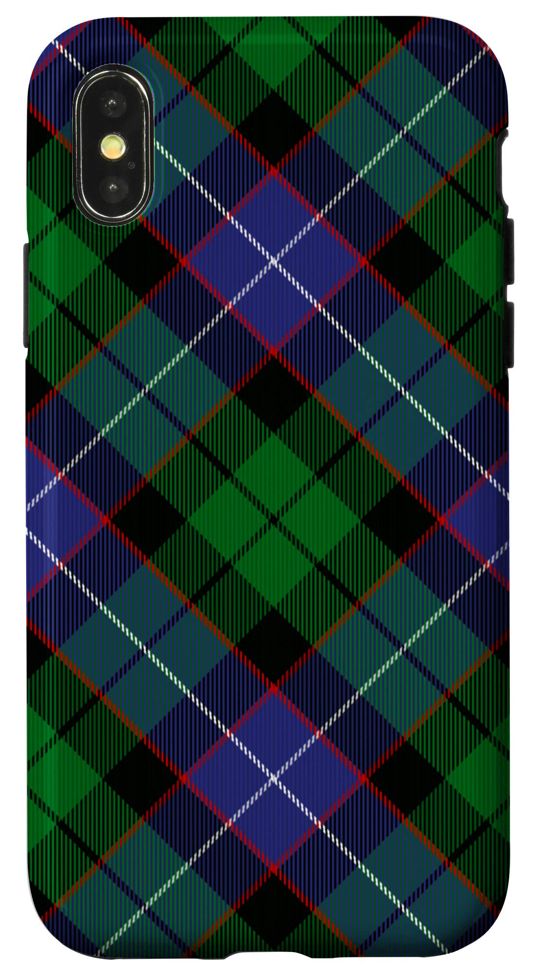 iPhone X/XS Protective Case - Premium Scottish Galbraith Tartan Plaid Design | Durable Slim Fit Cover for Everyday Use & Travel