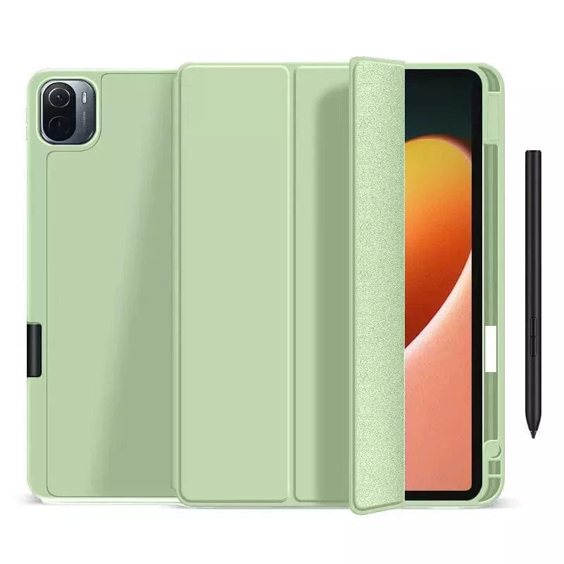 Shockproof TPU Case for iPad 7th Generation 10.2 Inch with Pencil Holder - Durable Protective Cover for Apple iPad 7th Gen (2019) - Matcha Green - Perfect for Work, School & Travel