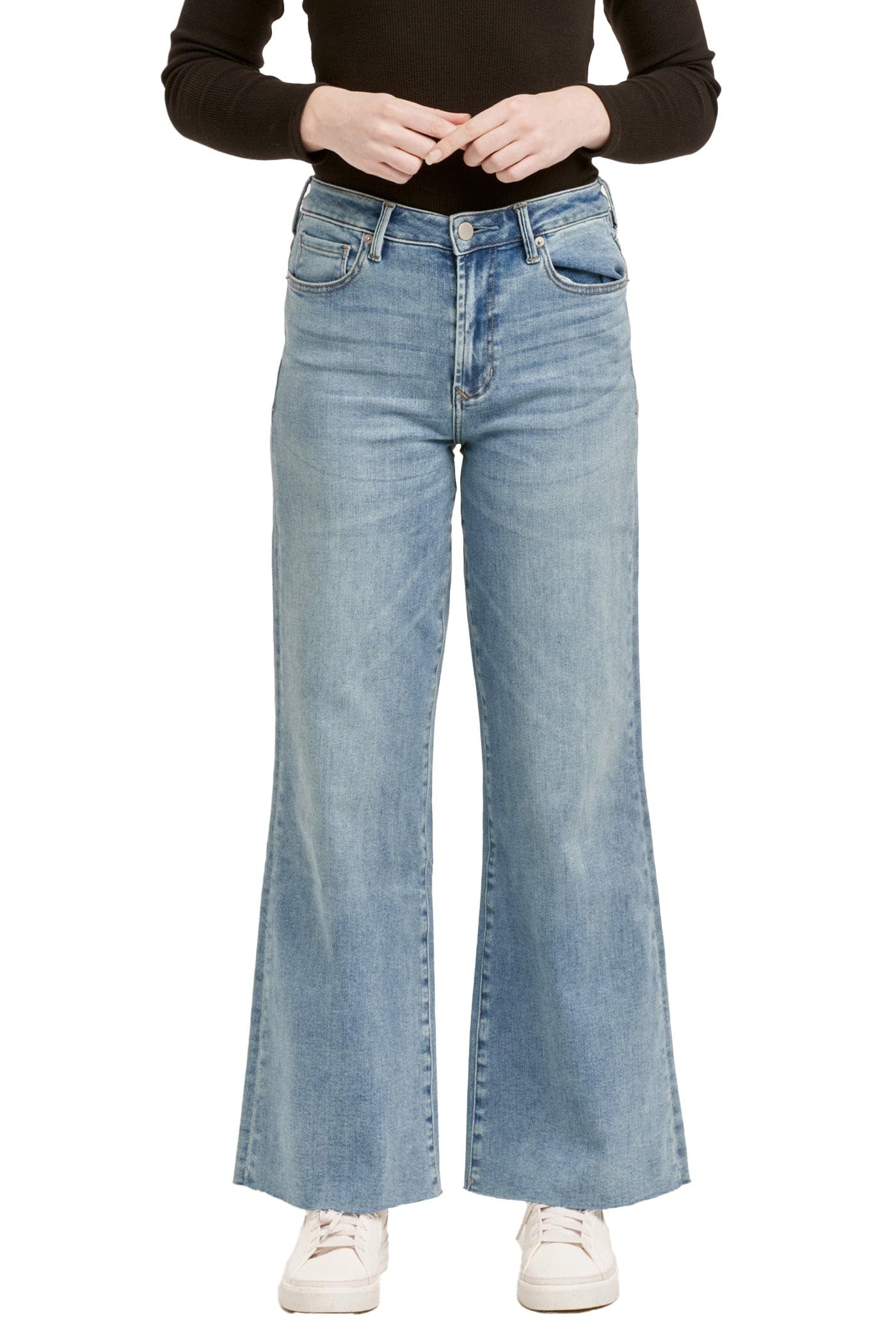 DEAR JOHN Women's Fiona High Waist Wide Leg Jeans - Comfortable & Stylish Denim Pants for Casual Wear, Office, and Date Night Outfits