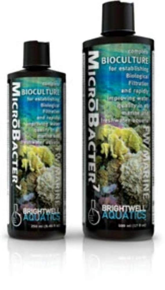 Brightwell Aquatics MicroBacter7 - Complete Bioculture for Fish Tanks - Saltwater & Freshwater Aquarium Treatment - 67.6 fl oz - Ideal for Biological Filter Media Maintenance