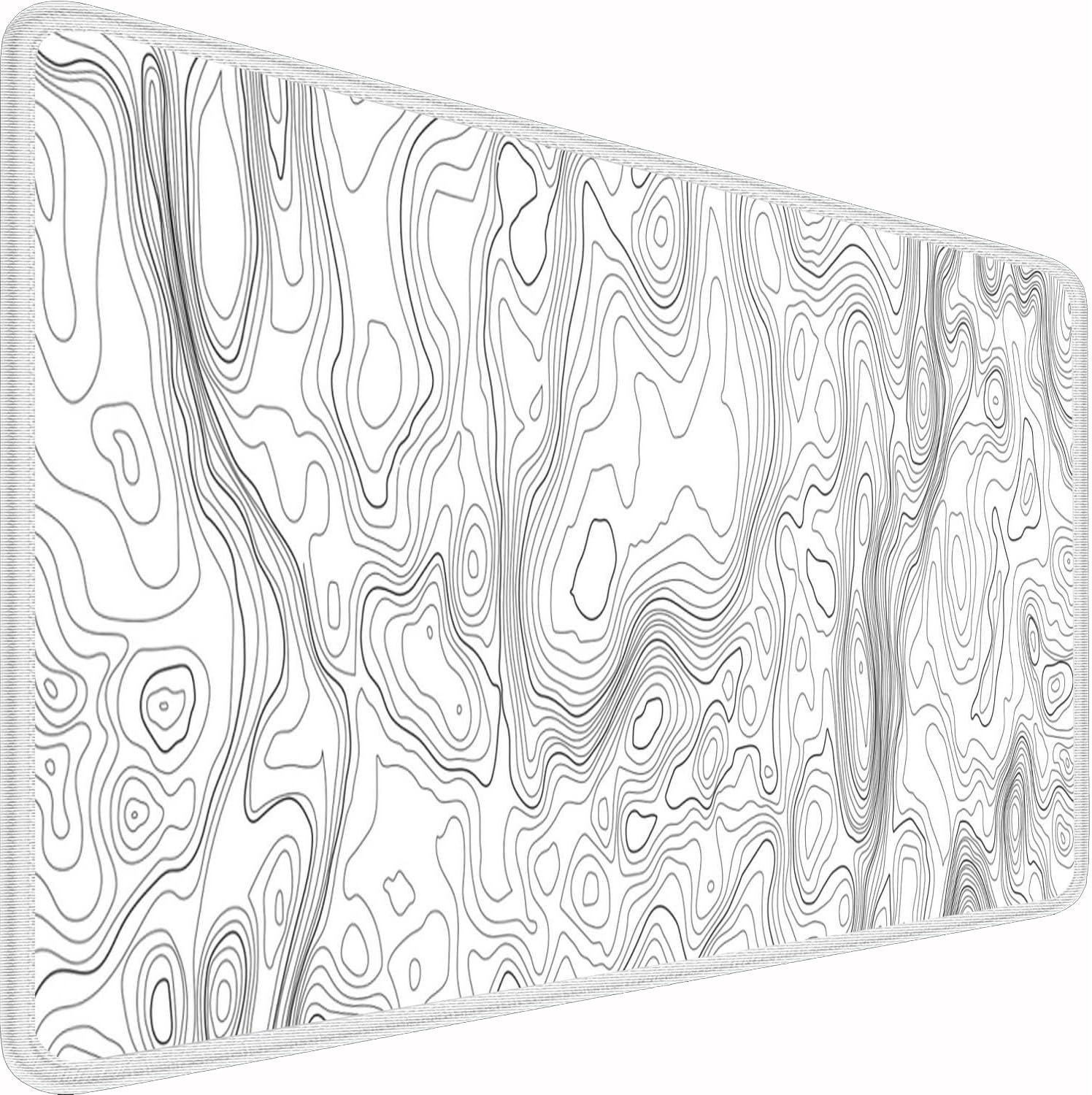 Extra Large XXL Gaming Mouse Pad - 35.4x15.8 Inch Non-Slip Desk Mat with White Topographic Design for PC, Laptop, Office & Esports | Smooth Tracking Surface for Gamers & Professionals