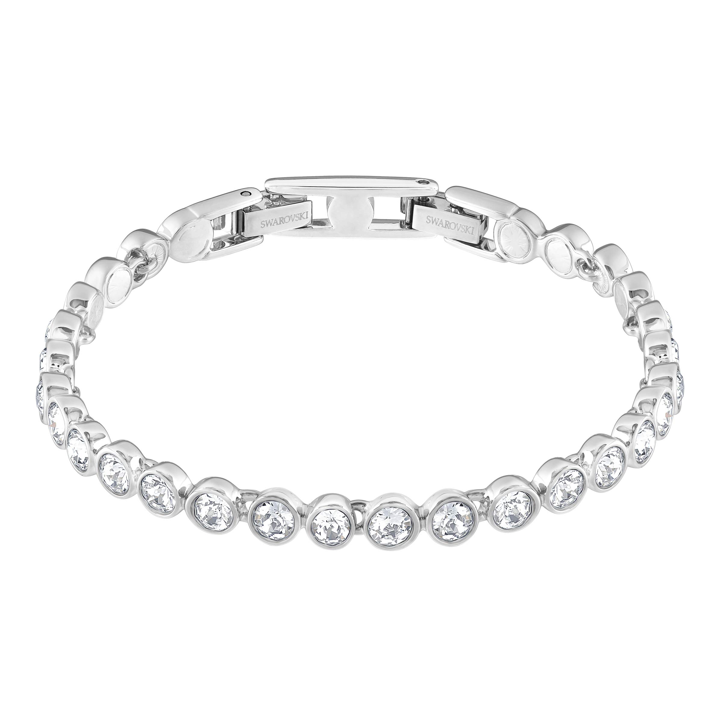 Swarovski Tennis Bracelet & Earring Set - Rhodium Finish for Parties & Weddings