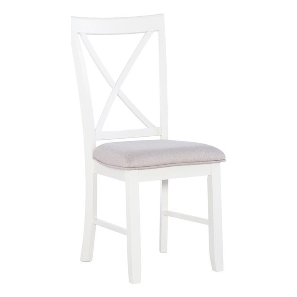 Powell Linon Jane Wood Set of 2 Gray Dining Side Chairs - Perfect for Kitchen, Dining Room & Small Spaces