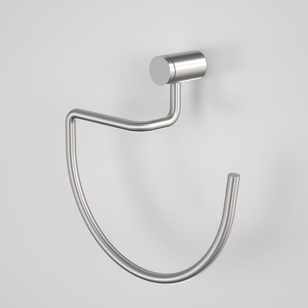 Caroma Titan Brushed Stainless Steel Bathroom Towel Ring - Modern Chrome Finish for Bathroom, Kitchen & Spa Decor