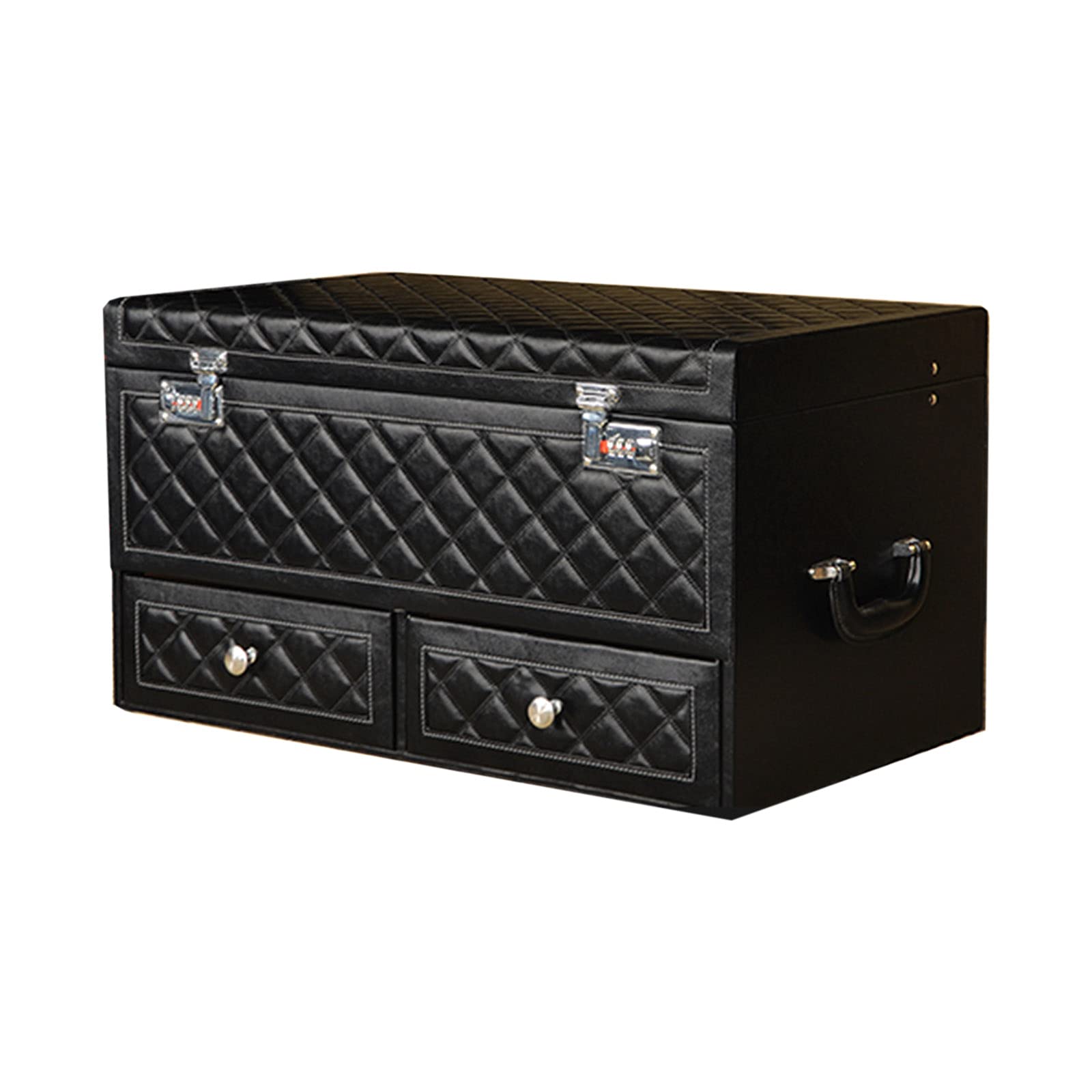 Durable Portable Storage Box with Multi Compartments - Non-Slip Bottom Cargo Organizer for SUV, Sedan, Truck | Perfect for Road Trips, Camping Gear & Vehicle Organization