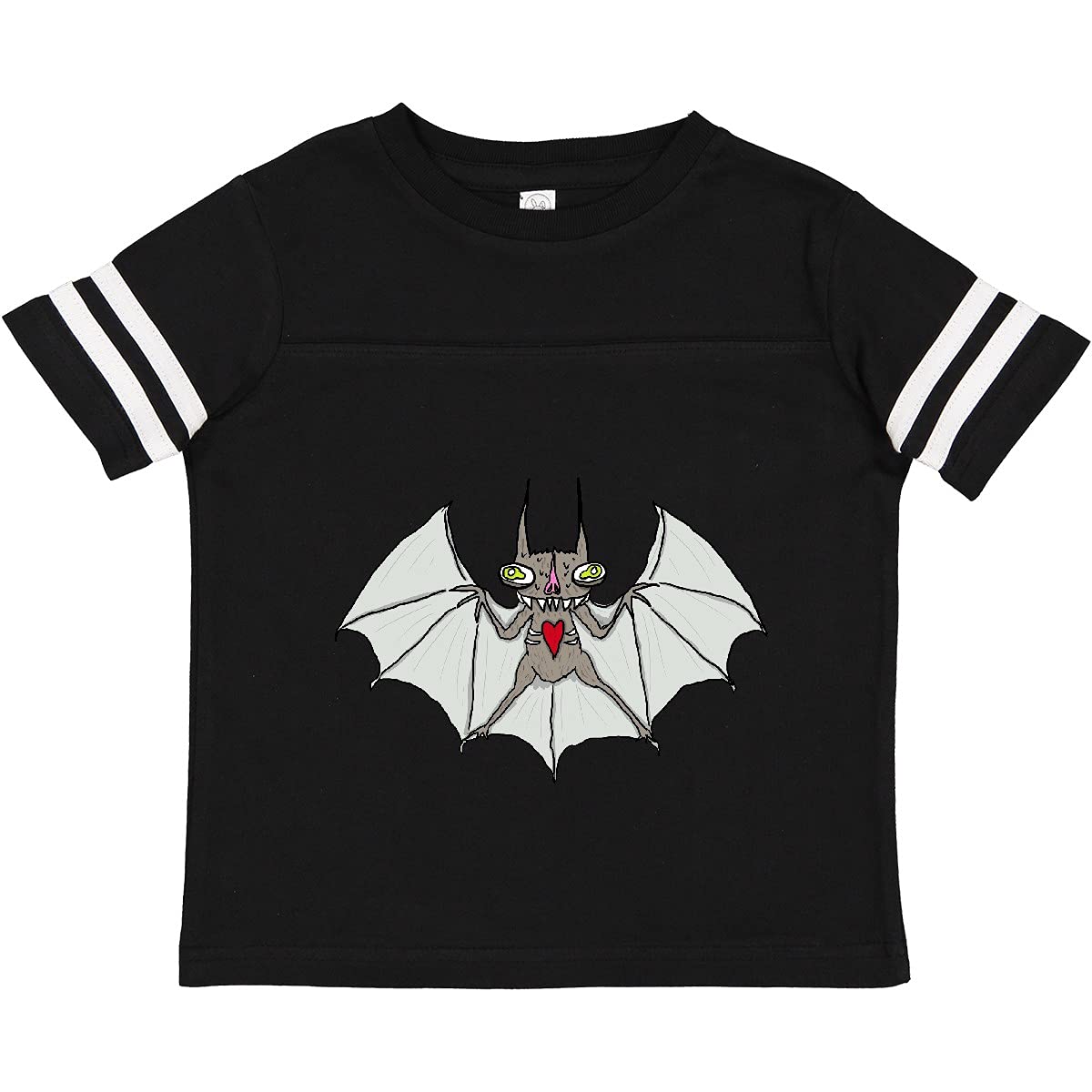 Inktastic Crazy Bat Toddler T-Shirt - Gus Fink Studios | Cute Halloween Graphic Tee for Boys & Girls | Perfect for Costume Parties & Trick-or-Treating