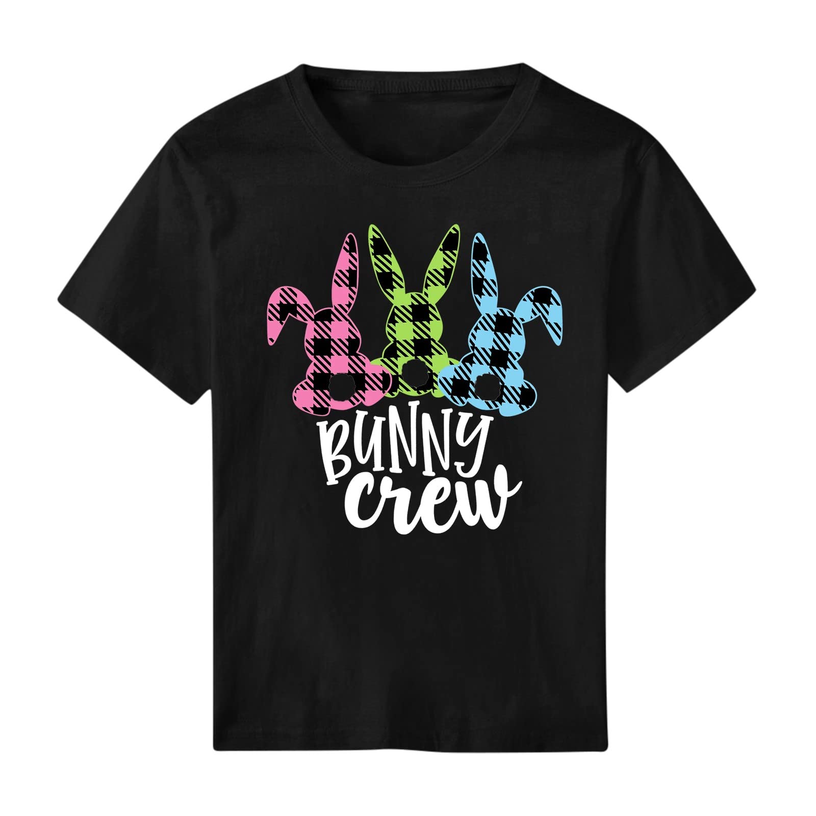 Women's Casual Short Sleeve Crewneck T-Shirt - Cute Rabbit Letter Printed Easter Tee for Spring Outfits | Perfect for Easter Celebrations, Brunch Dates & Casual Everyday Wear