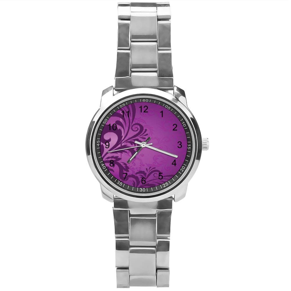 **Yolocal Purple Analog Wrist Watch for Boys - Stainless Steel Strap, Water Resistant, Durable & Stylish - Perfect for School, Sports & Everyday Wear**