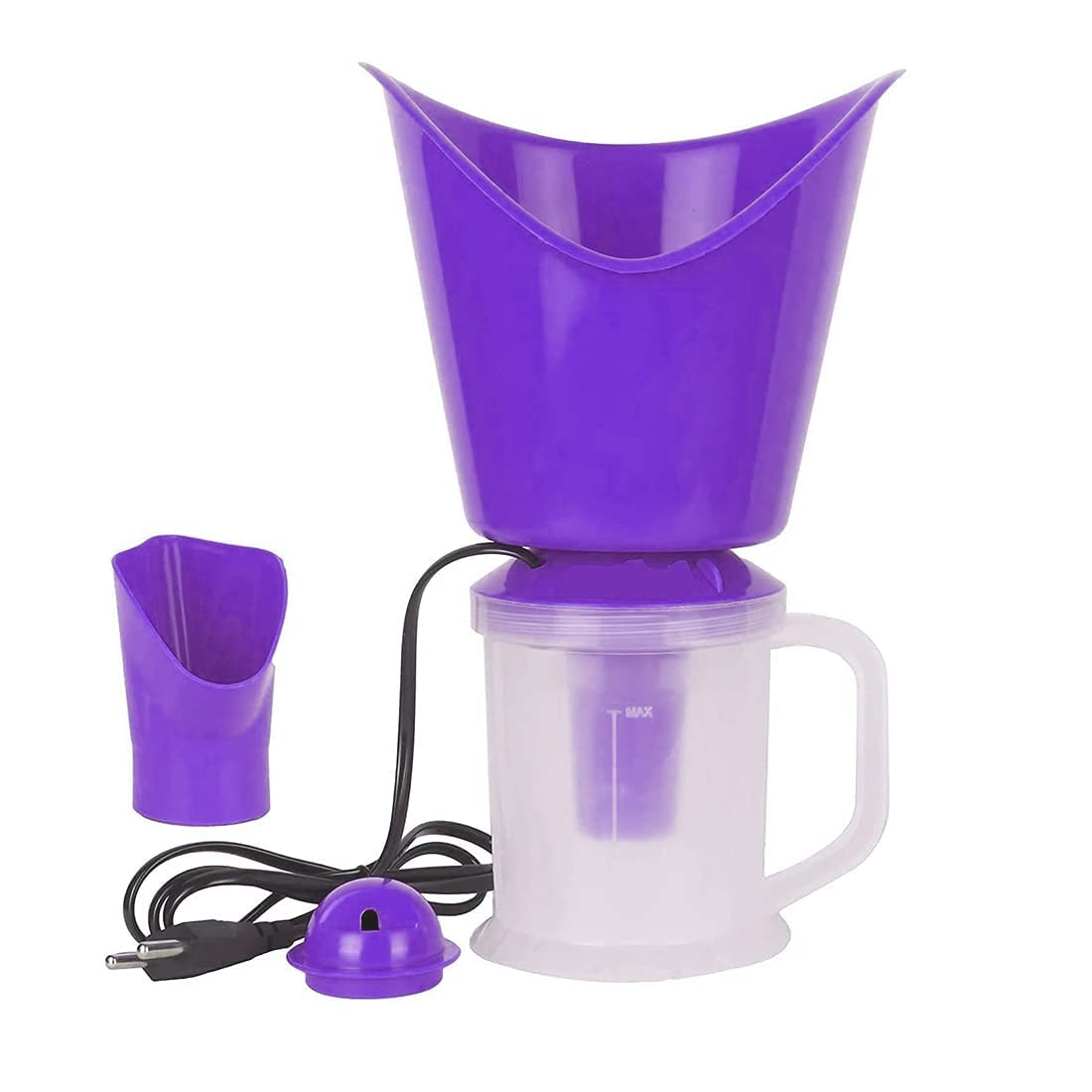 AK Ultimate 3-in-1 Lightweight Steam Vaporizer with Nozzle Inhaler, Facial Sauna & Steamer - Portable Cold & Cough Relief for Adults & Kids (Purple) - Perfect for Home Use, Spa Days, and Respiratory Care