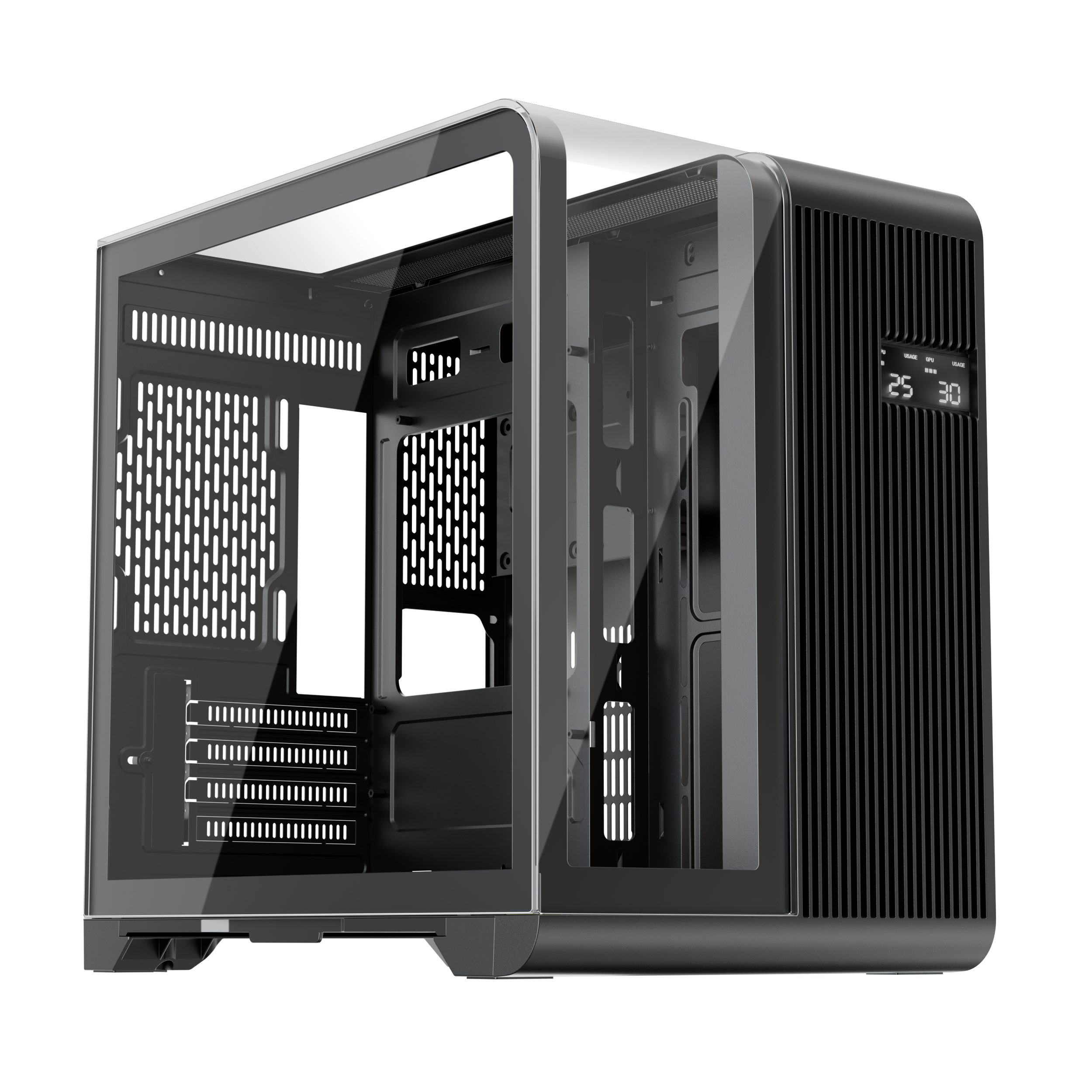 1st Player RT5 M ATX ITX PC Gaming Case - Compact Black Computer Case for High-Performance Gaming PCs | Perfect for Small Form Factor Builds & Home Office Setups
