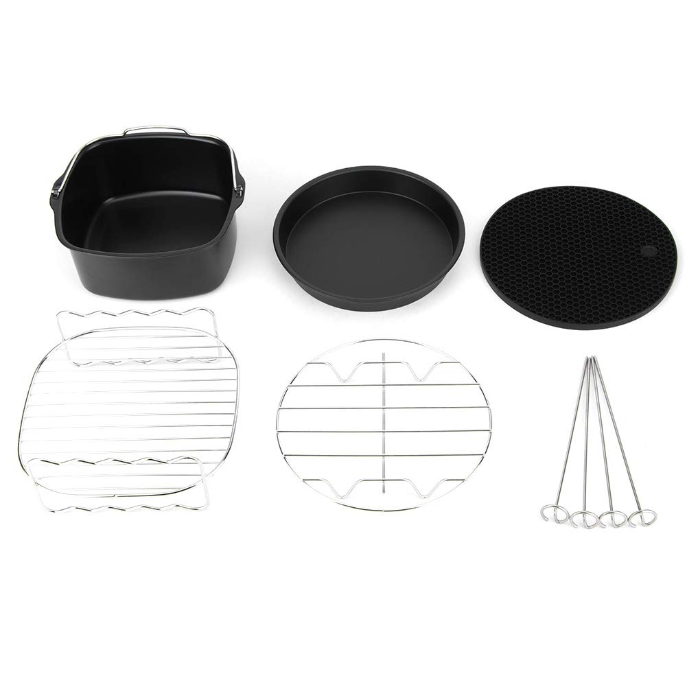 EVTSCAN 5-Piece Air Fryer Accessories Kit - Non-Stick Pot, Pan, Steaming Rack & Parts for Healthy Cooking | Perfect for Baking, Roasting & Frying in Air Fryer Ovens
