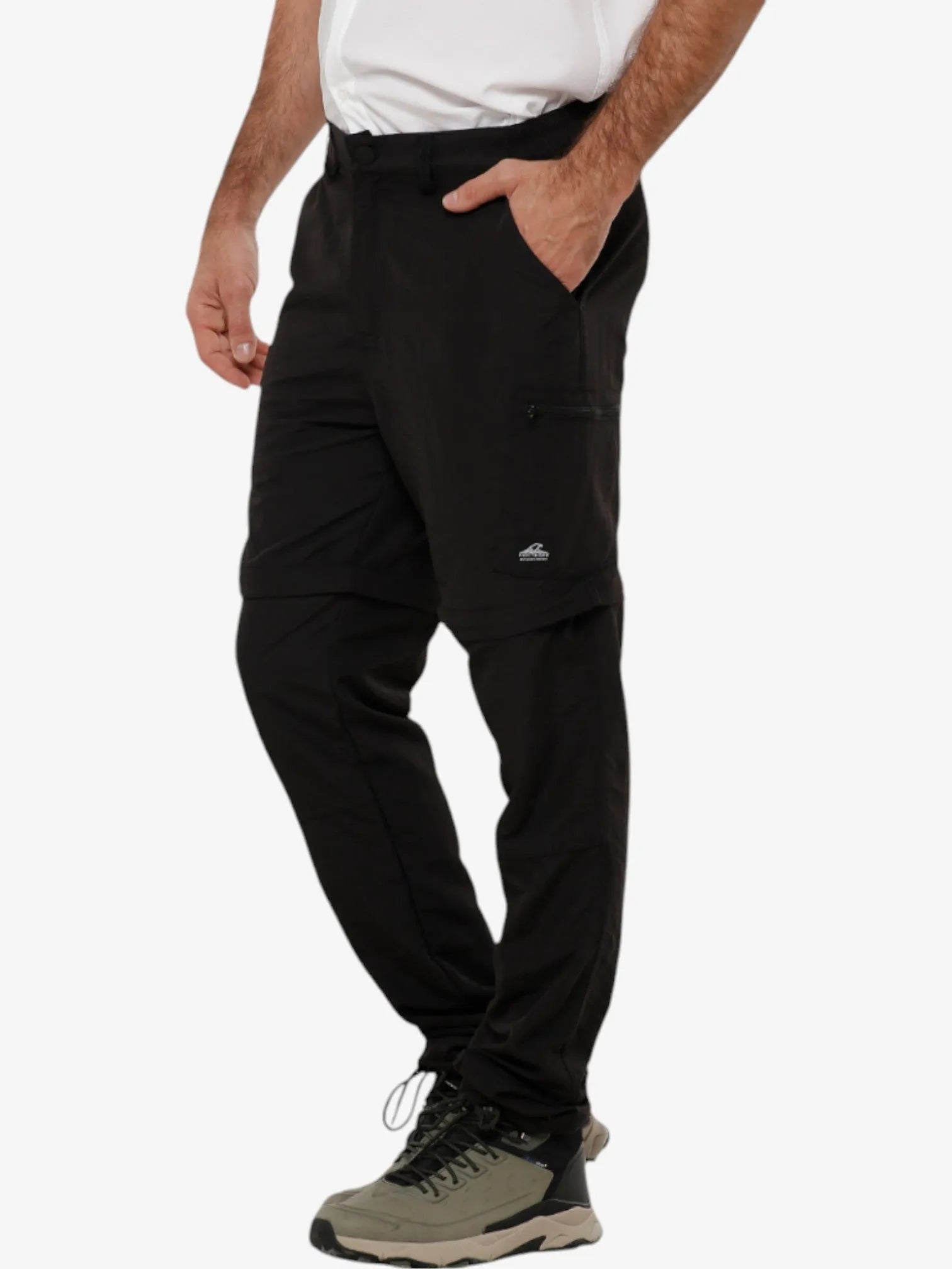Sherpa Mountain Pants with Detachable Zipper - Black | Waterproof Trekking & Hiking Pants for Outdoor Adventures & Camping