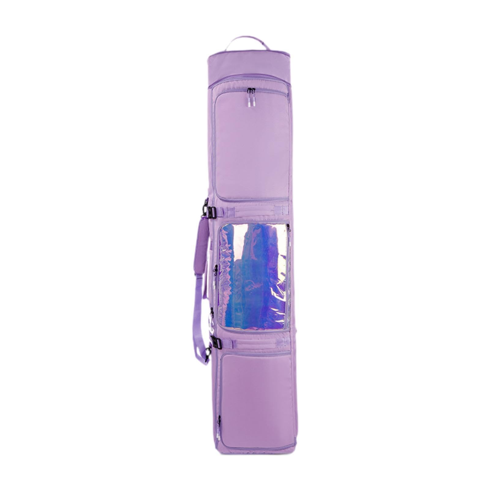 Premium Wheeled Ski & Snowboard Travel Bag - Durable Carry Case with Backpack Straps for Winter Sports & Outdoor Skiing Equipment (Purple) - Perfect for Air Travel, Mountain Resorts & Snow Adventures