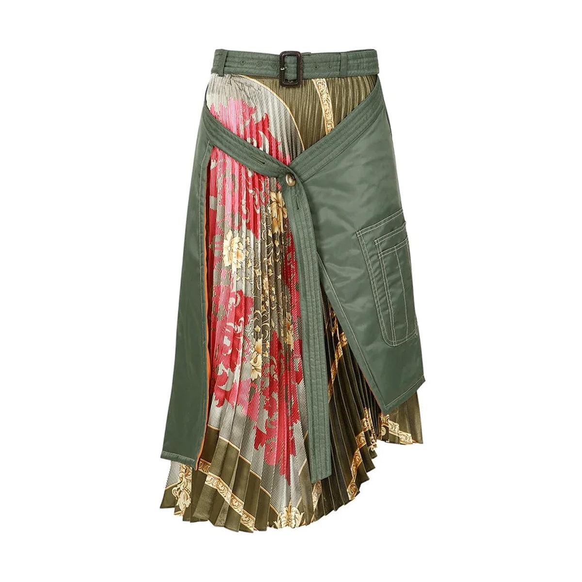 MA 1 Scarf Skirt in Khaki - Stylish Wrap Skirt for Women | Perfect for Casual Outfits, Date Nights & Office Wear