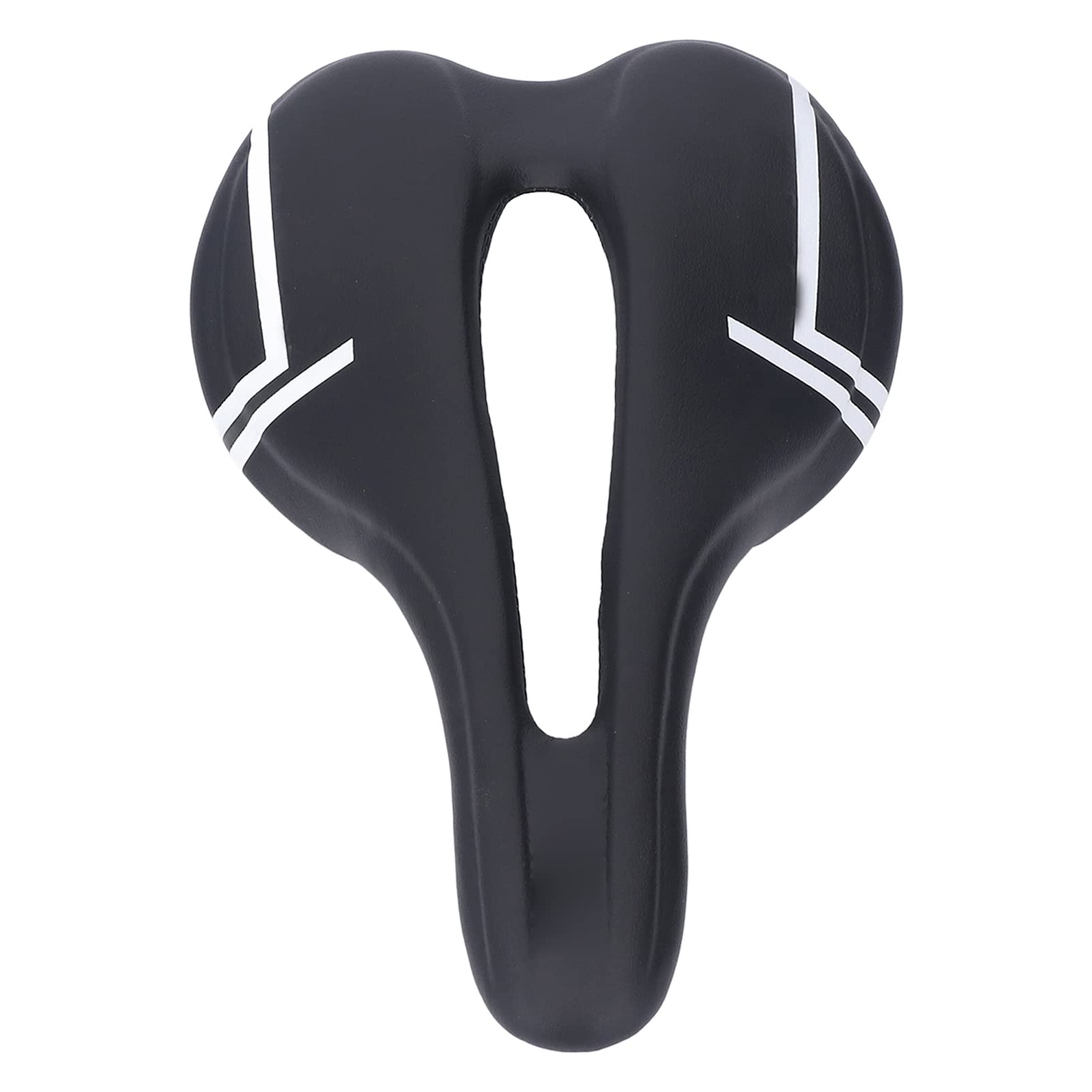 Alomejor Comfortable Mountain & Road Bike Saddle - Breathable PU Leather Cycling Seat Cushion with Hollow Design for Men & Women - Perfect for Long Distance Riding, Commuting, and Outdoor Adventures