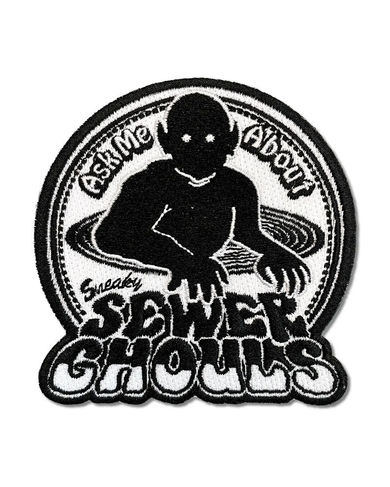 Sewer Ghouls Embroidered Iron-On Patch for Jackets, Hats & Backpacks - Punk, Gothic & Horror Fashion Accessory for DIY Clothing Customization