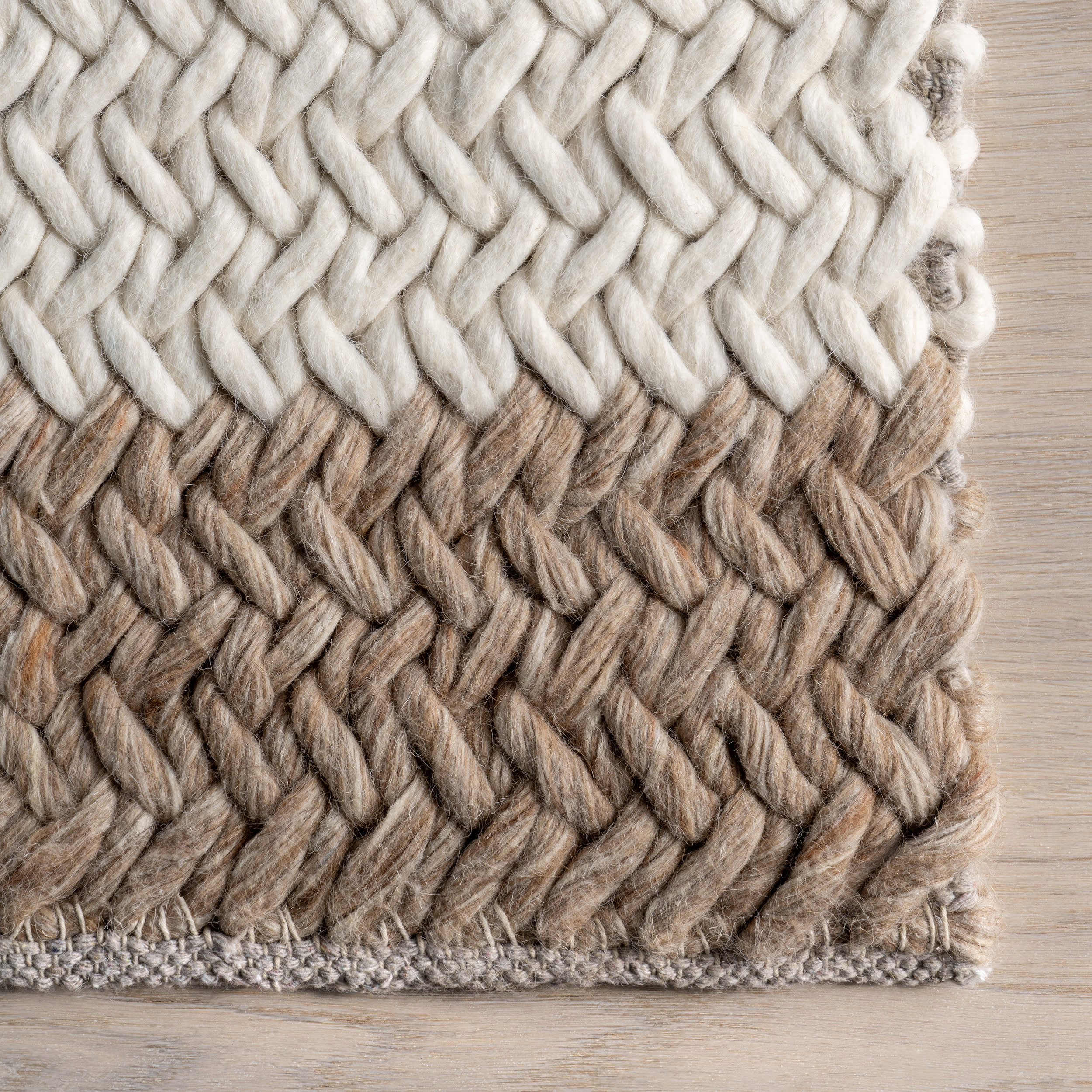 Premium Handmade Dune Wool Rug - Soft Ivory Natural Fiber Area Rug for Living Room, Bedroom & Home Decor - Eco-Friendly & Hypoallergenic