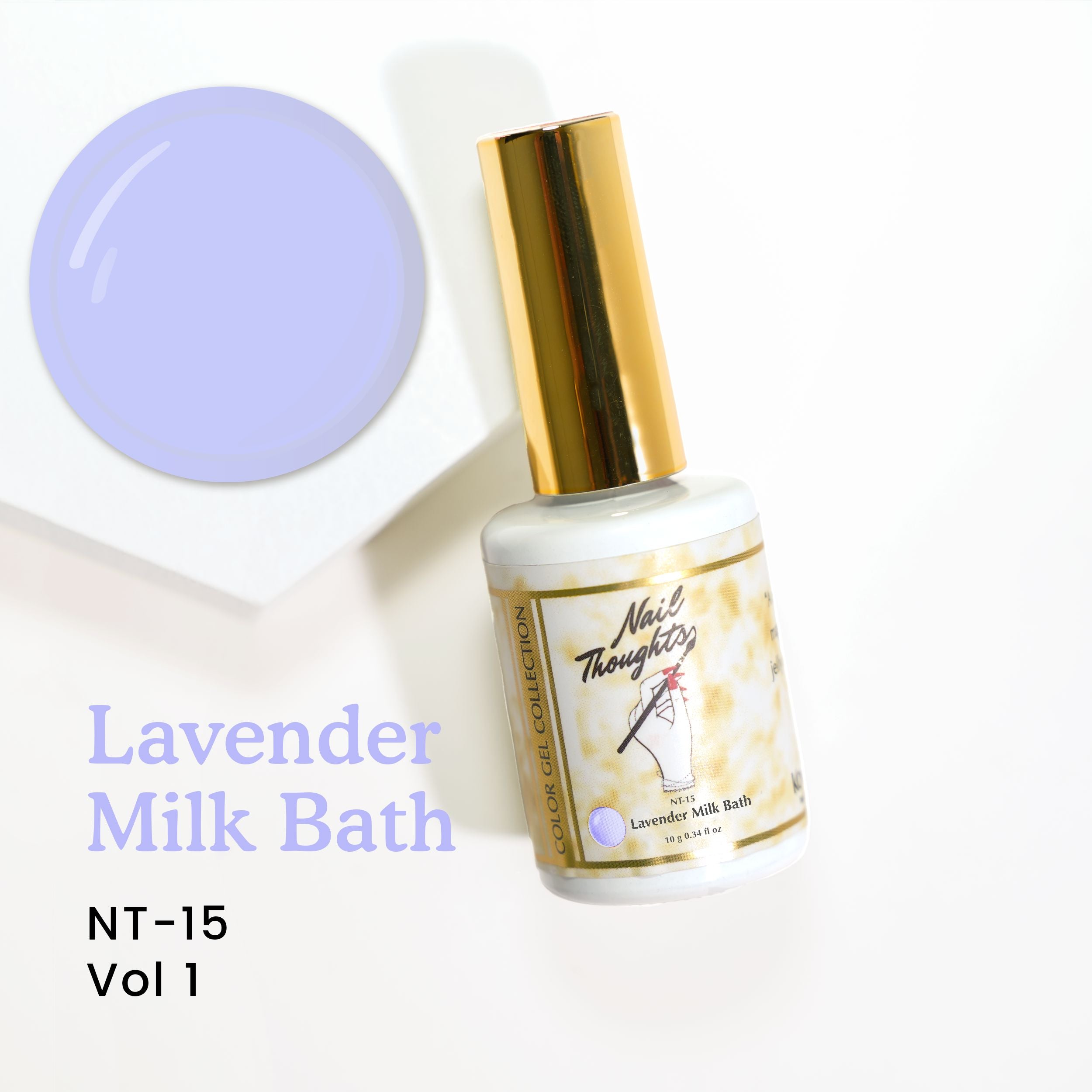 NT 15 Lavender Milk Bath Nail Polish - Long Lasting Gel Polish for Manicure & Pedicure - Perfect for Spring Nail Art & DIY Home Salon