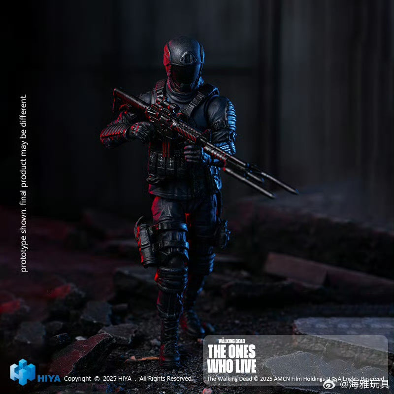 Pre Order 1/18 Hiya 4-Inch CRM Soldier Action Figure - The Walking Dead: The Ones Who Lived Collectible Mini Series | Perfect for Display, Diorama Scenes & TV Show Fans