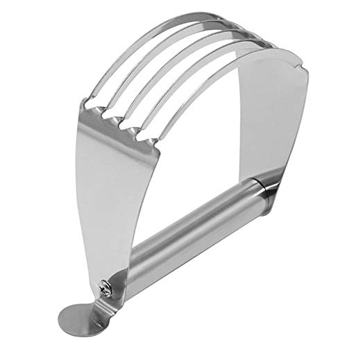 WOCOYO Stainless Steel Dough Blender - Manual Pastry Cutter & Flour Mixer for Baking, Anti-Slip Handle - Perfect for Cookies, Pies, Pastry Dough & Confectionery - Essential Kitchen Gadget for Home Bakers & Chefs