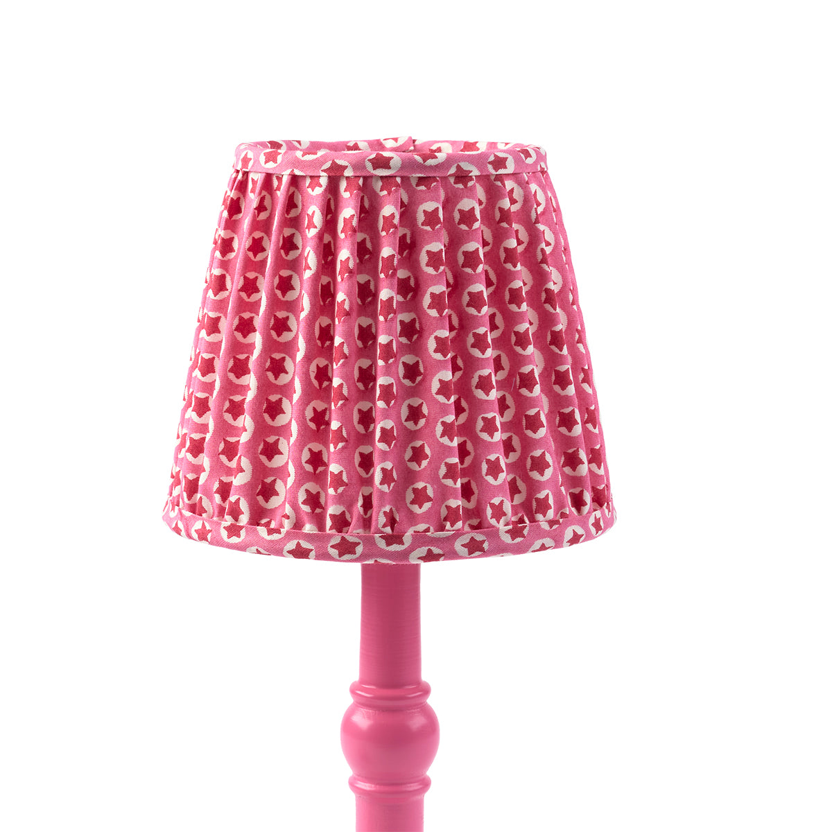Pleated Pink Small Lampshade for Bedroom, Living Room, Nursery - Soft Lighting Home Decor Accessory