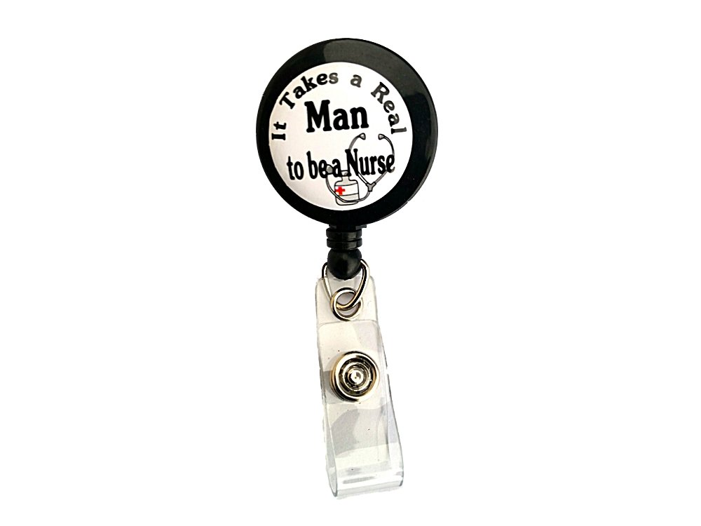 Retractable Badge Holder for Male Nurses - Durable & Professional ID Card Reel for Healthcare Workers - Perfect for Hospitals, Clinics and Medical Conferences