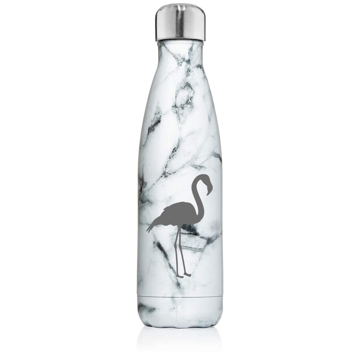 MIP 17 oz Double Wall Vacuum Insulated Stainless Steel Water Bottle - Leak Proof Travel Mug with Flamingo Design, Perfect for Hiking, Gym & Office Use