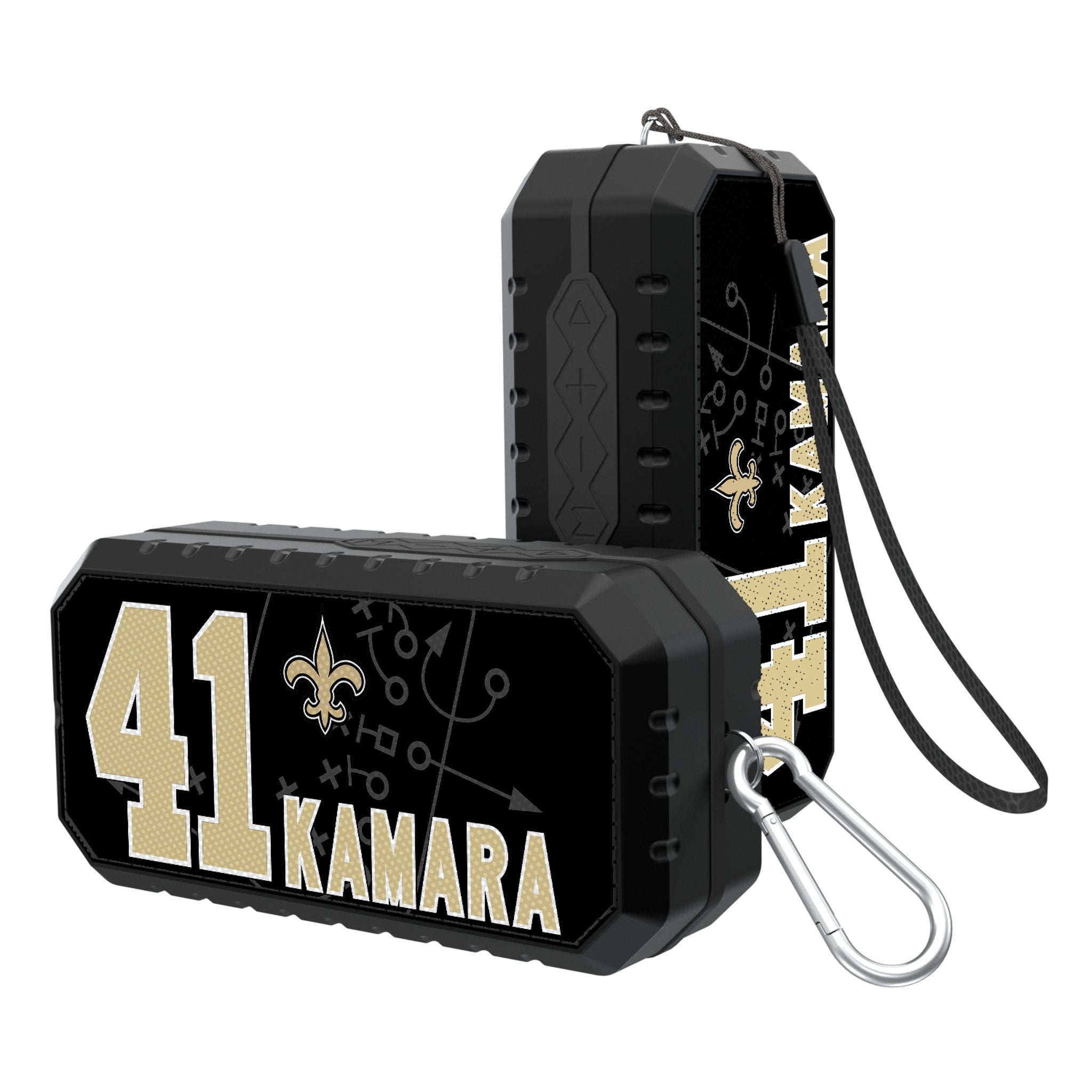 Alvin Kamara New Orleans Saints 41 Ready Waterproof Bluetooth Speaker - Portable Wireless Speaker for Football Games, Tailgating & Outdoor Parties