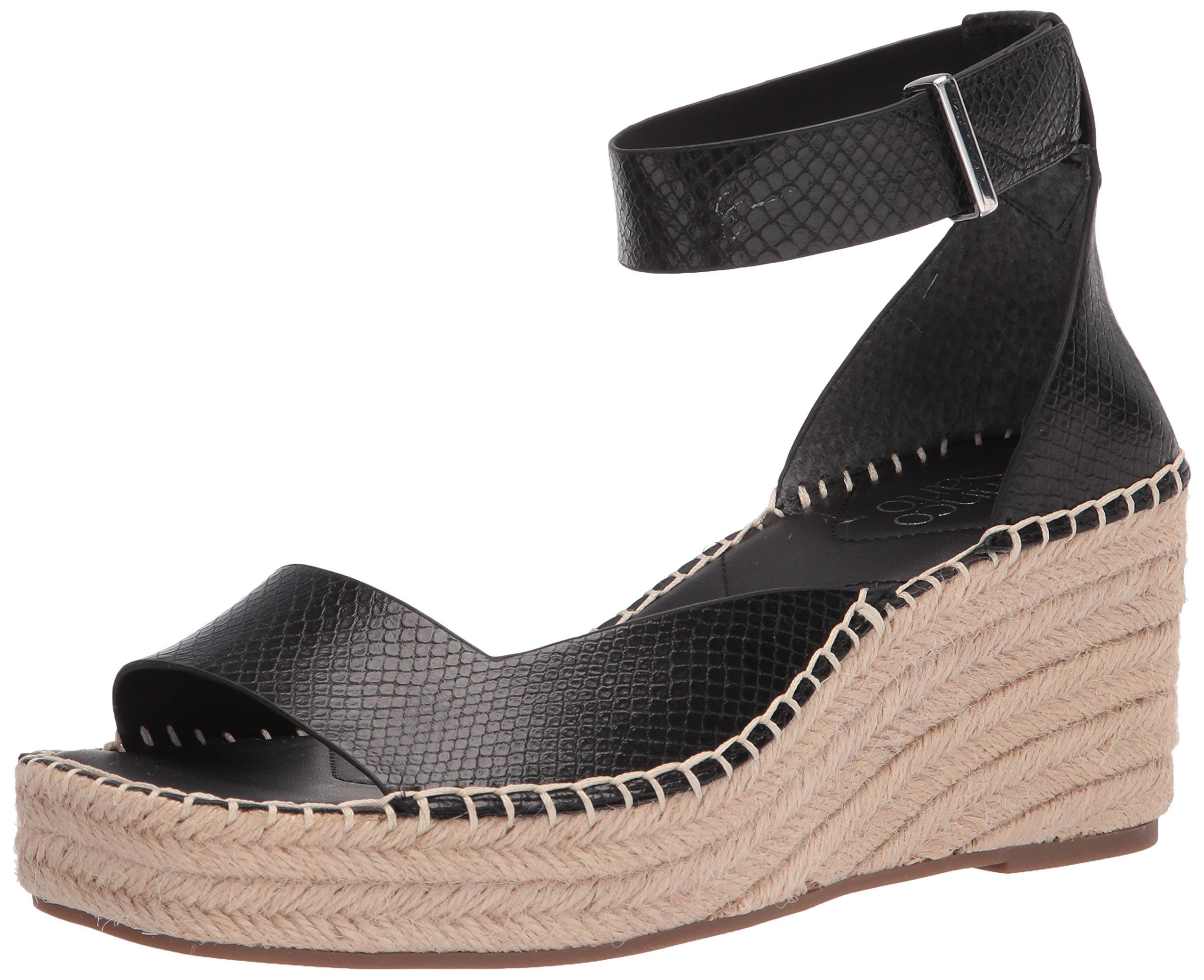 Franco Sarto Women's Camera Espadrille Wedge Sandal - Comfortable Summer Casual Shoes for Women | Perfect for Beach, Vacation & Outdoor Activities