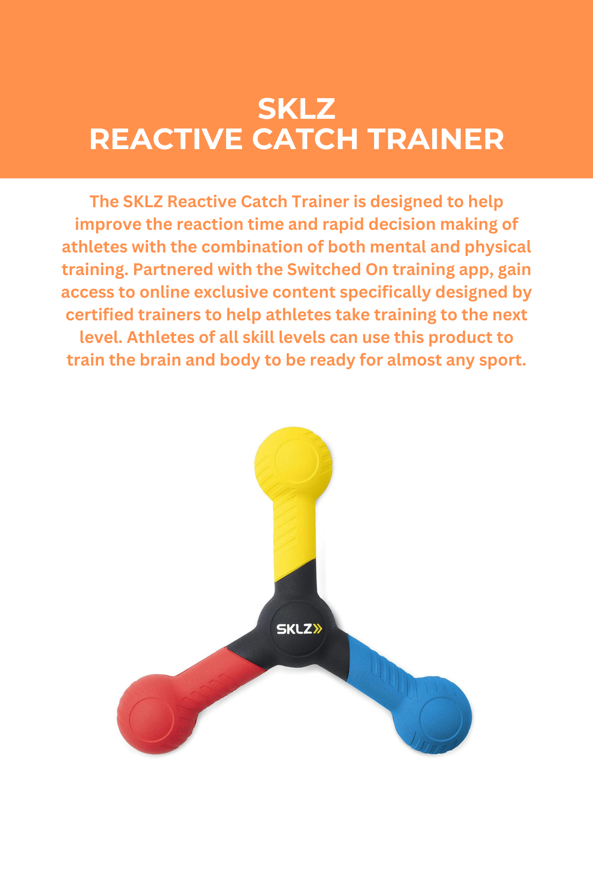 SKLZ Reactive Catch Trainer - Improve Hand Eye Coordination & Speed for Baseball, Softball, Soccer | Perfect for Athletes & Kids Training | Great for Solo Practice & Team Drills