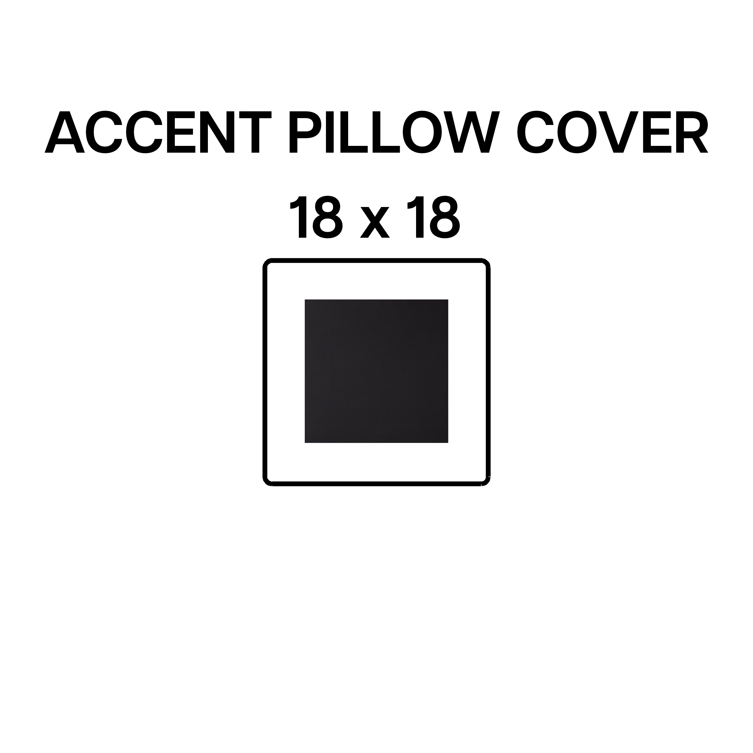18x18 Coal Blue Accent Pillow Cover - Soft Decorative Throw Pillow Case for Sofa, Bed & Couch - BP 641 82 Home Decor