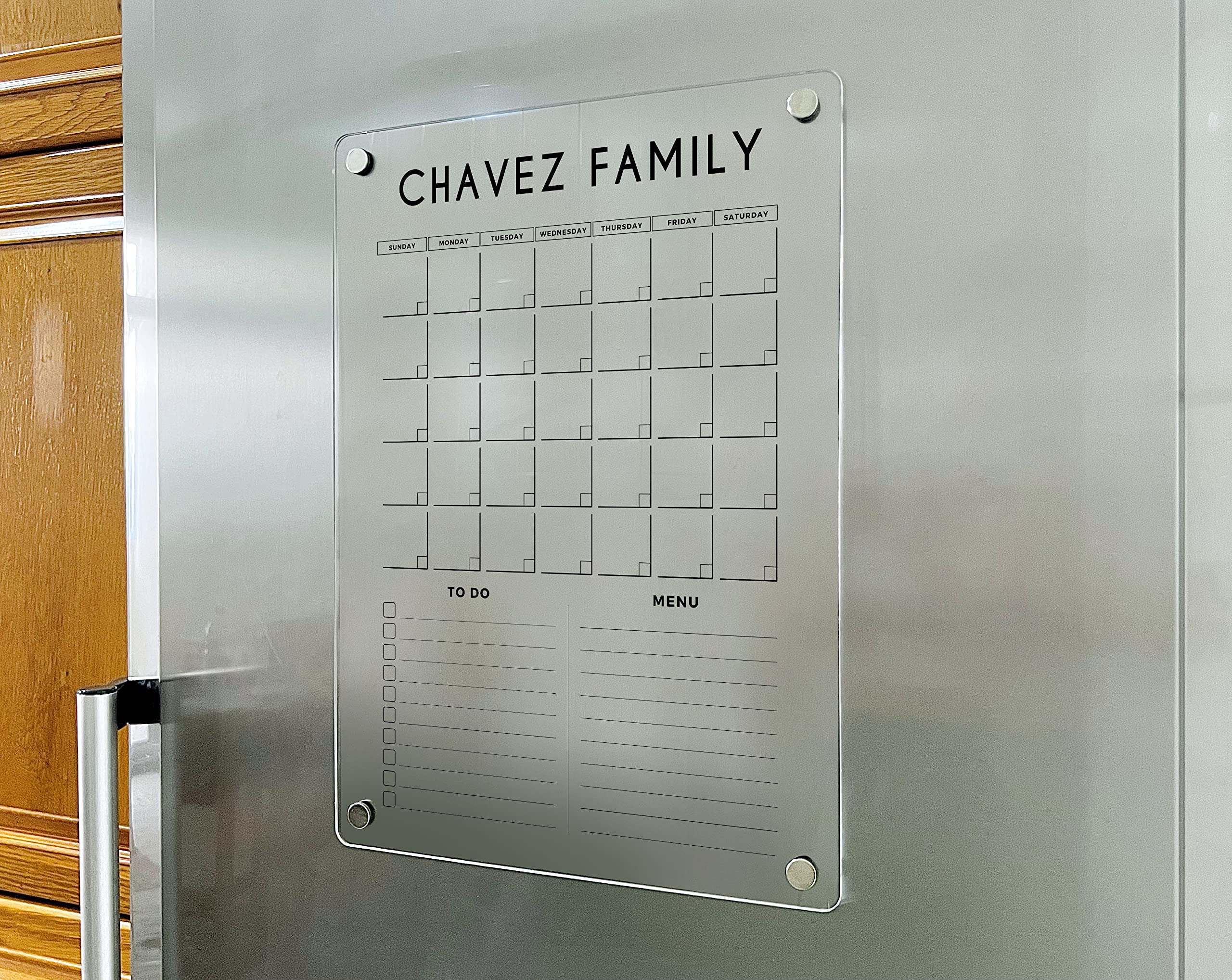 Magnetic Refrigerator Planner 2025 - Personalized Monthly & Weekly Fridge Calendar for Kitchen Organization | Perfect for Meal Planning, Family Schedules & Home Management