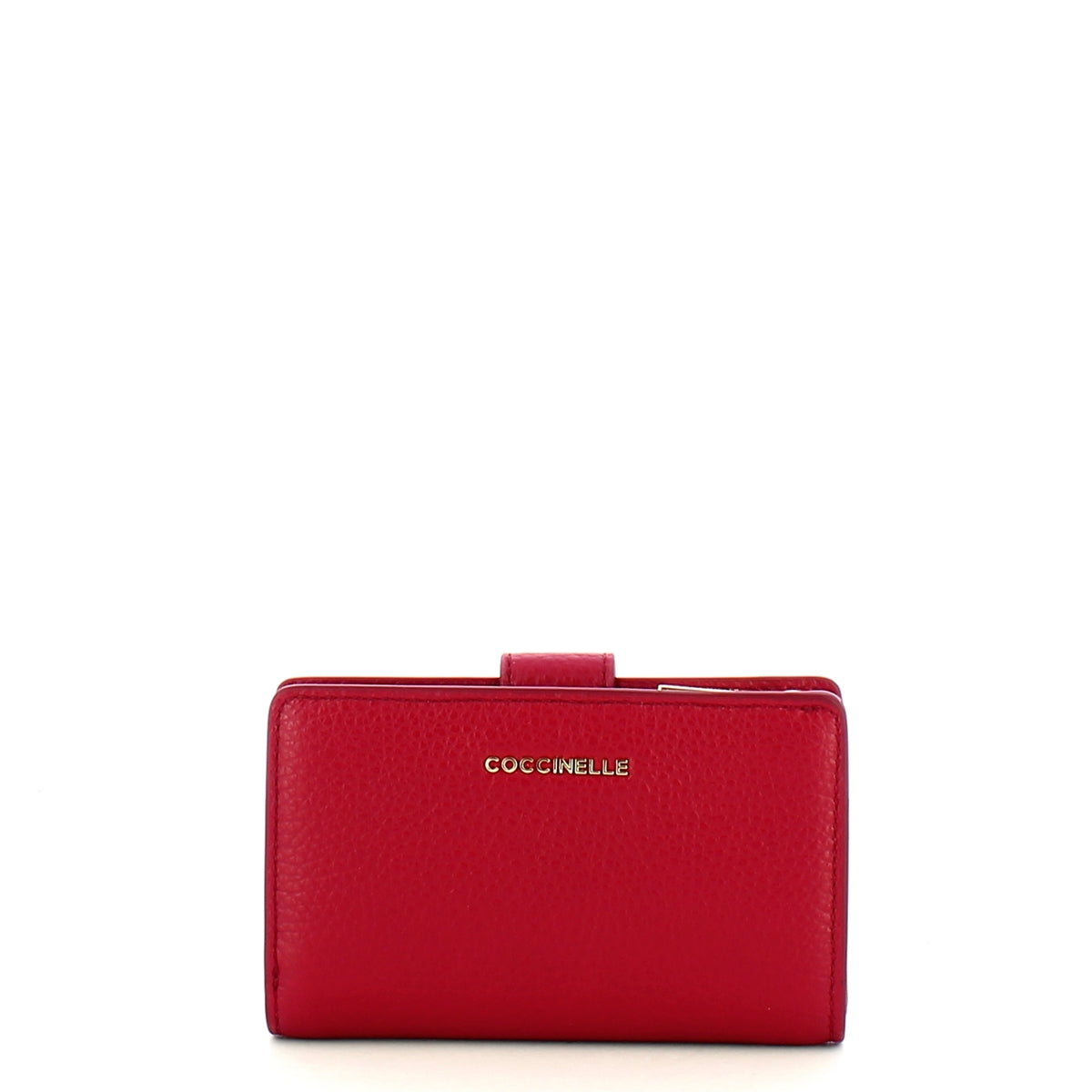 Coccinelle Metallic Soft Medium Sangria Leather Wallet MW511E701 - Stylish Women's Crossbody Purse for Everyday Use & Travel