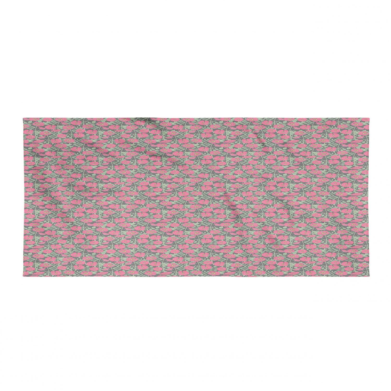 Ambesonne Floral Backpacking Towel - Quick Dry Soft Absorbent Microfiber Travel Towel with Rose Canina Flower Pattern for Camping, Hiking, Beach, Gym & Outdoor Activities (Ruby Hunter Green)