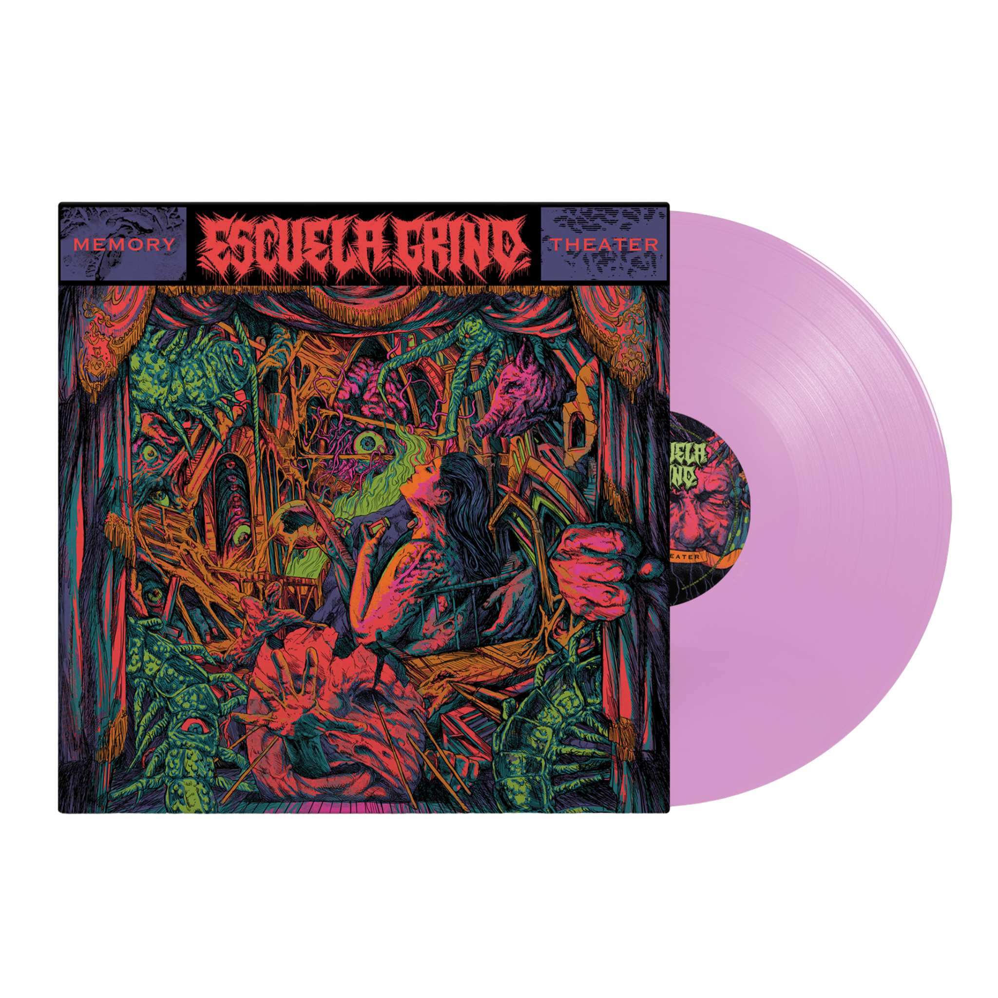 Escuela Grind - Memory Theater Indie Retail Exclusive Pink Vinyl LP | Limited Edition Collectible Record for Indie Music Fans | Perfect for Vinyl Collectors & Indie Rock Enthusiasts
