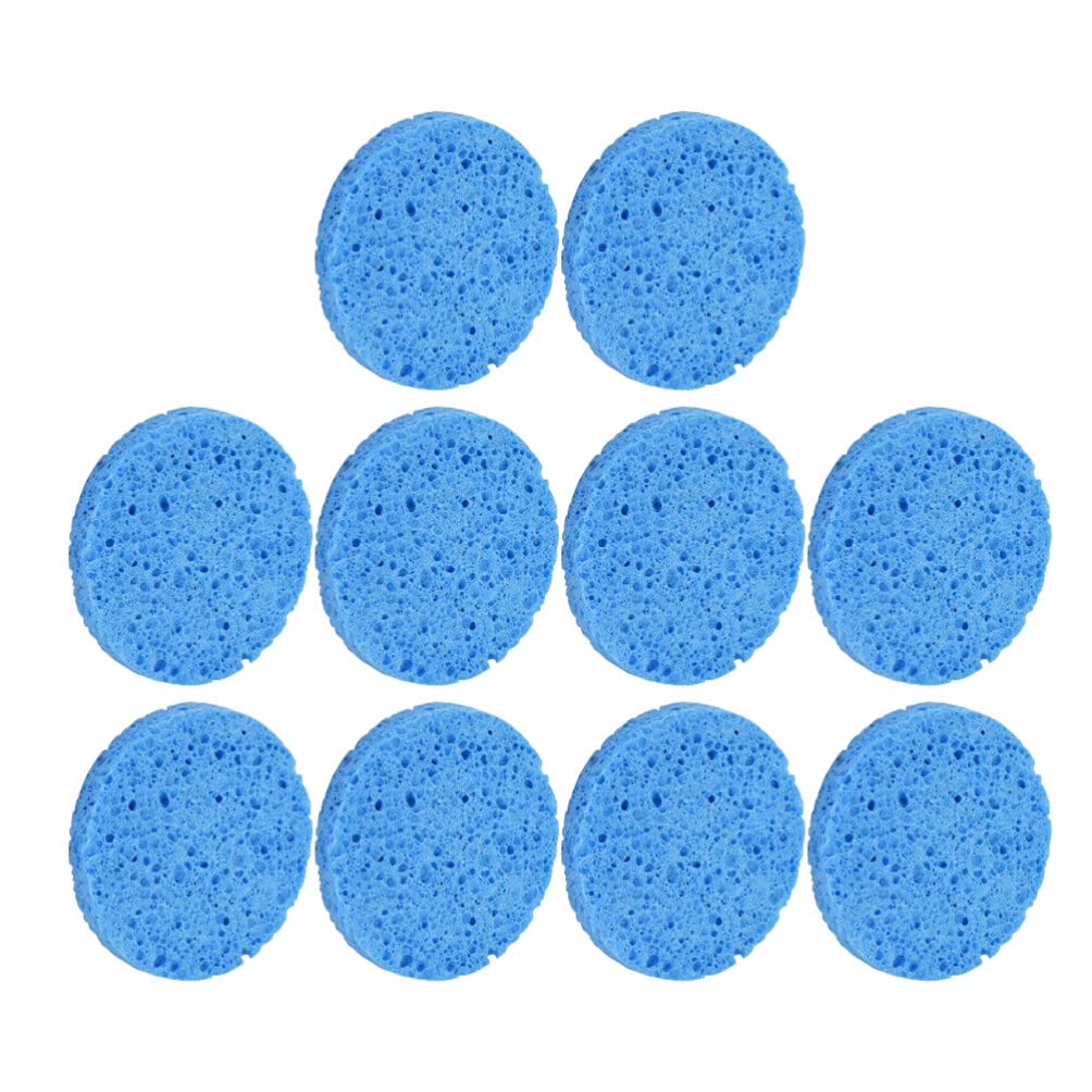 Lurrose 10pcs Makeup Sponges - Premium Cosmetic Blending Sponge, Facial Cleansing Puffs for Makeup Removal & Dead Skin Exfoliation | Soft Beauty Sponge for Foundation, Concealer & Skincare | Perfect for Daily Makeup, Spa & Professional Use (Blue)