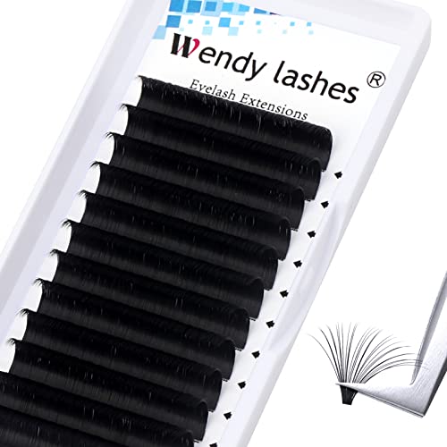 Premium Volume Lash Extensions C/D Curl - Easy Fan Self Fanning Eyelash Extensions 11-17mm (2D-10D) - 0.05mm/0.07mm Ultra Fine Lash Supplies - Automatic Blooming Lashes for Professional Salon & Home Use - Perfect for Bridal, Party & Special Occasion Makeup (0.05-DD, 15mm)