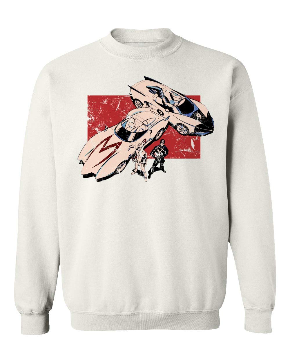 RIVEBELLA Anime Racer X Speed Graphic Sweatshirt - Unisex Crewneck Manga Pullover for Casual Wear & Street Style