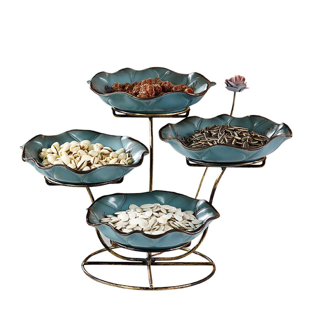 Nordic Rotating Snack Tray with Lid - Creative Compartment Fruit Candy Storage Box for Living Room, Kitchen, Dining Table | Perfect for Parties, Snacks, Dried Fruits & Home Organization