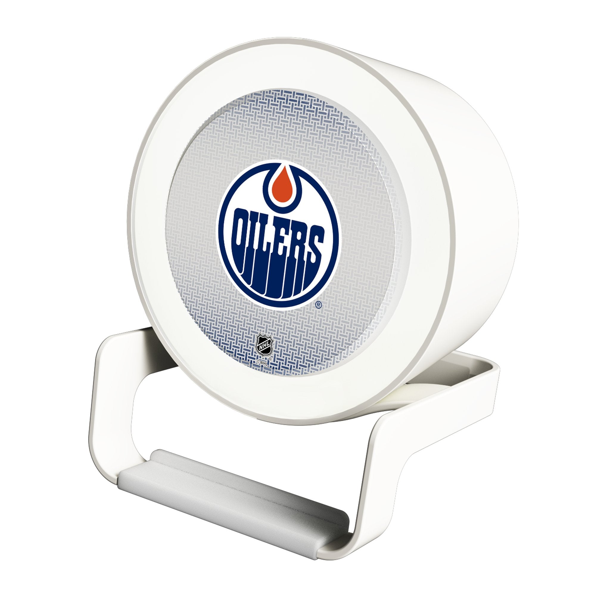 Edmonton Oilers Night Light Wireless Charger with Bluetooth Speaker - Perfect for Bedroom, Office, and Game Room Decor