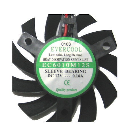 Evercool 60x60x10mm 12V Frameless Cooling Fan VC EC6010M12S - High Performance PC GPU Cooling Solution for Gaming Rigs & Workstations