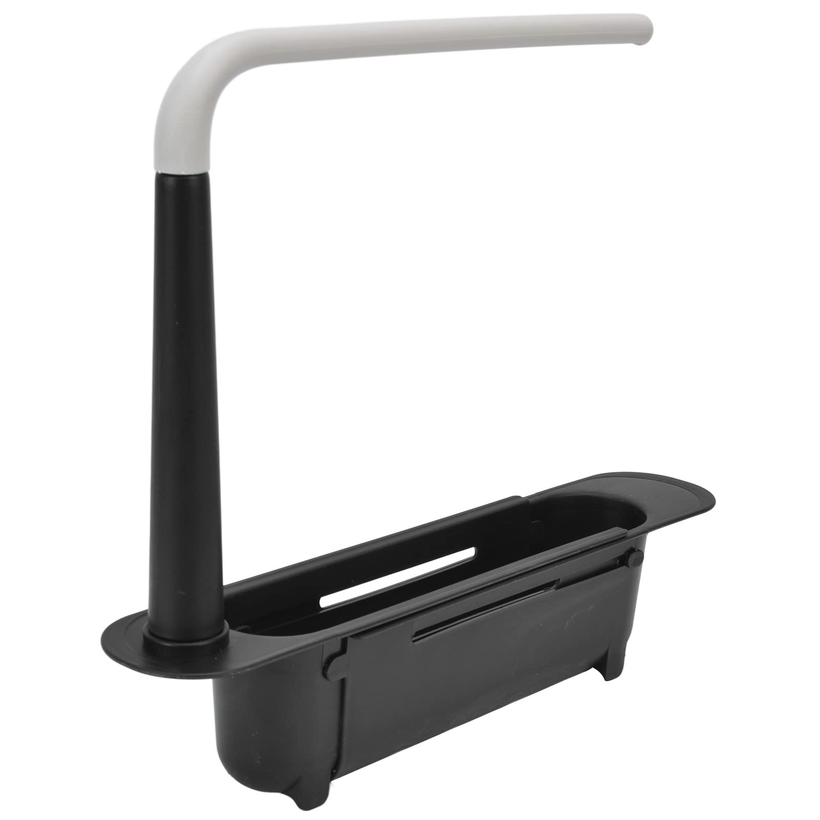 Demeras Expandable Sink Storage Rack - Large Capacity Pull-Out Kitchen Organizer with Humanized Design, Durable PP Material, Adjustable Length for Dish Drying (Black) | Perfect for Kitchen Countertops, Under-Sink Organization & Small Space Storage