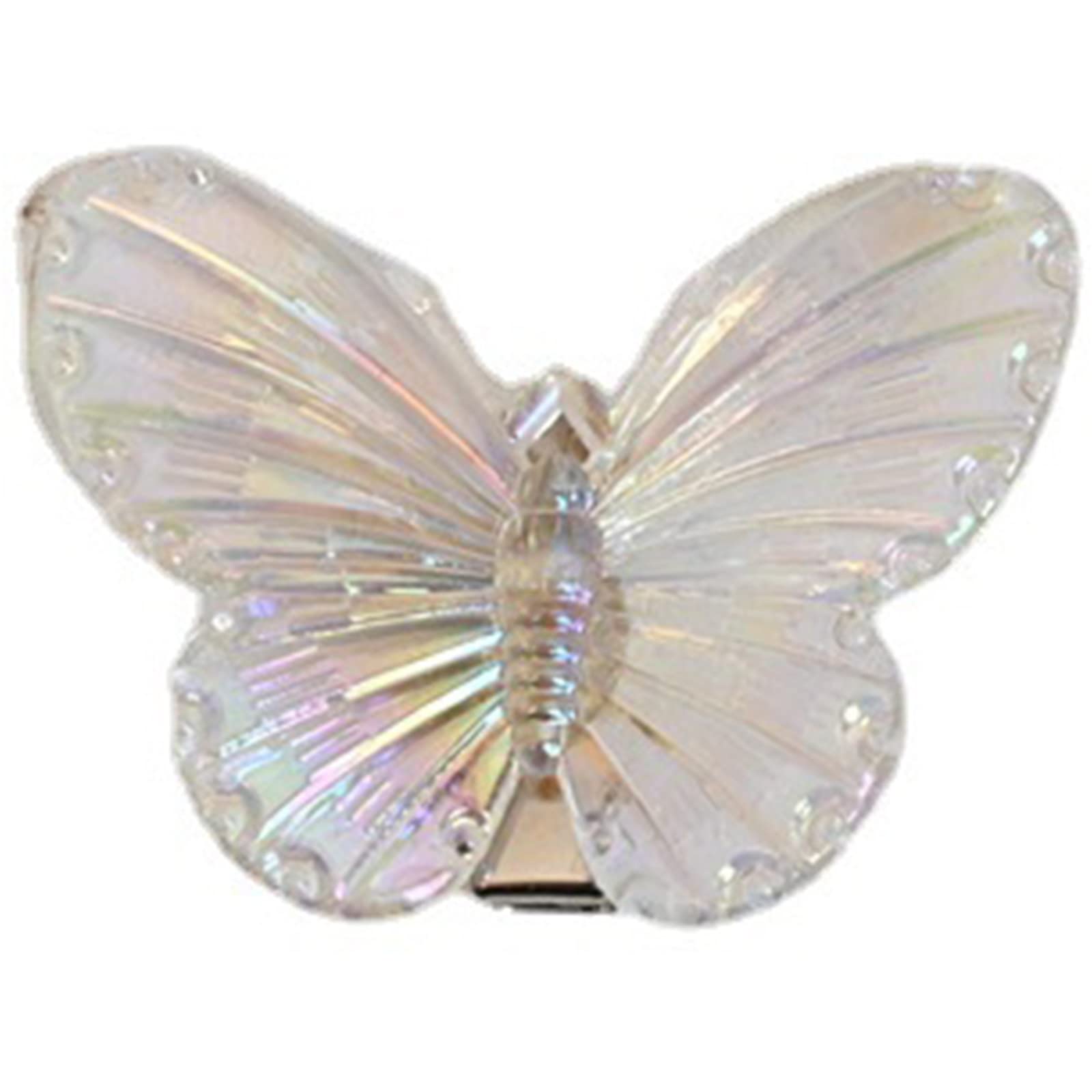 Goodluxx Clear Glitter Butterfly Hair Clips for Women & Girls - Party & Holiday Gift